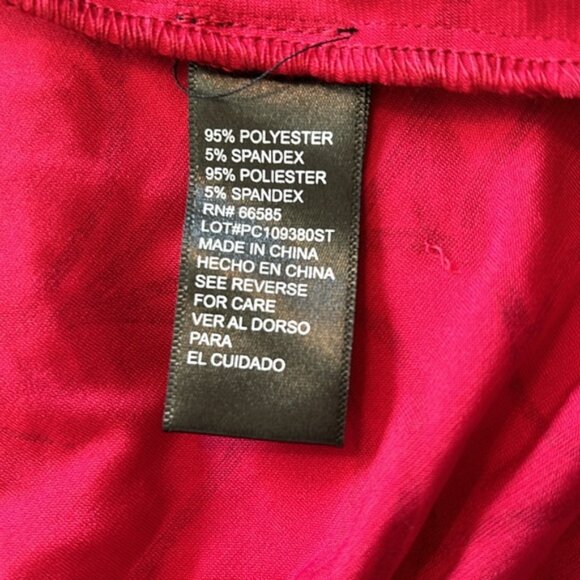 Perceptions Sparkle Red Ling Midi Dress size 1X shark bite hem Faux Wrap - Picture 5 of 7